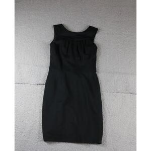 Trina Turk Dress 4 Black Wool Blend Lined Sleeveless Full Zip
